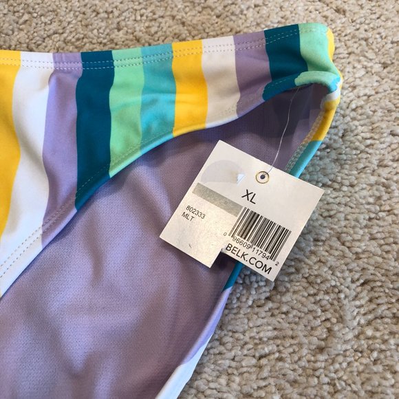 CABANA BY CROWN & IVY MULTI-COLOR FULL COVERAGE BIKINI BOTTOMS SIZE XLARGE - Picture 6 of 9